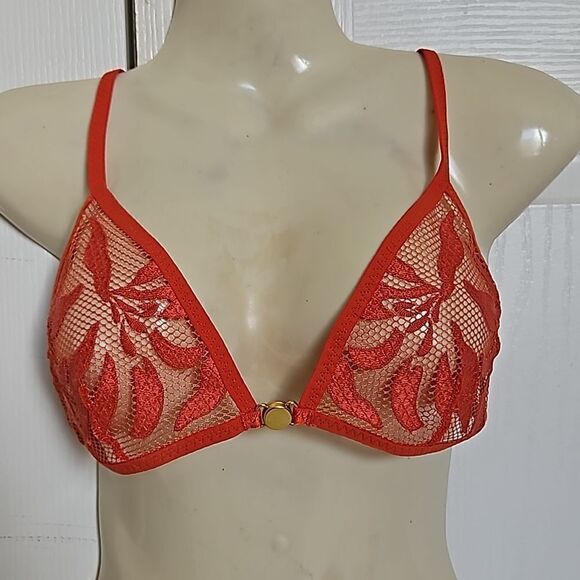 HOST PICK Free People Lace Bralette Racer Back Bra Henna Red XS - Picture 16 of 16